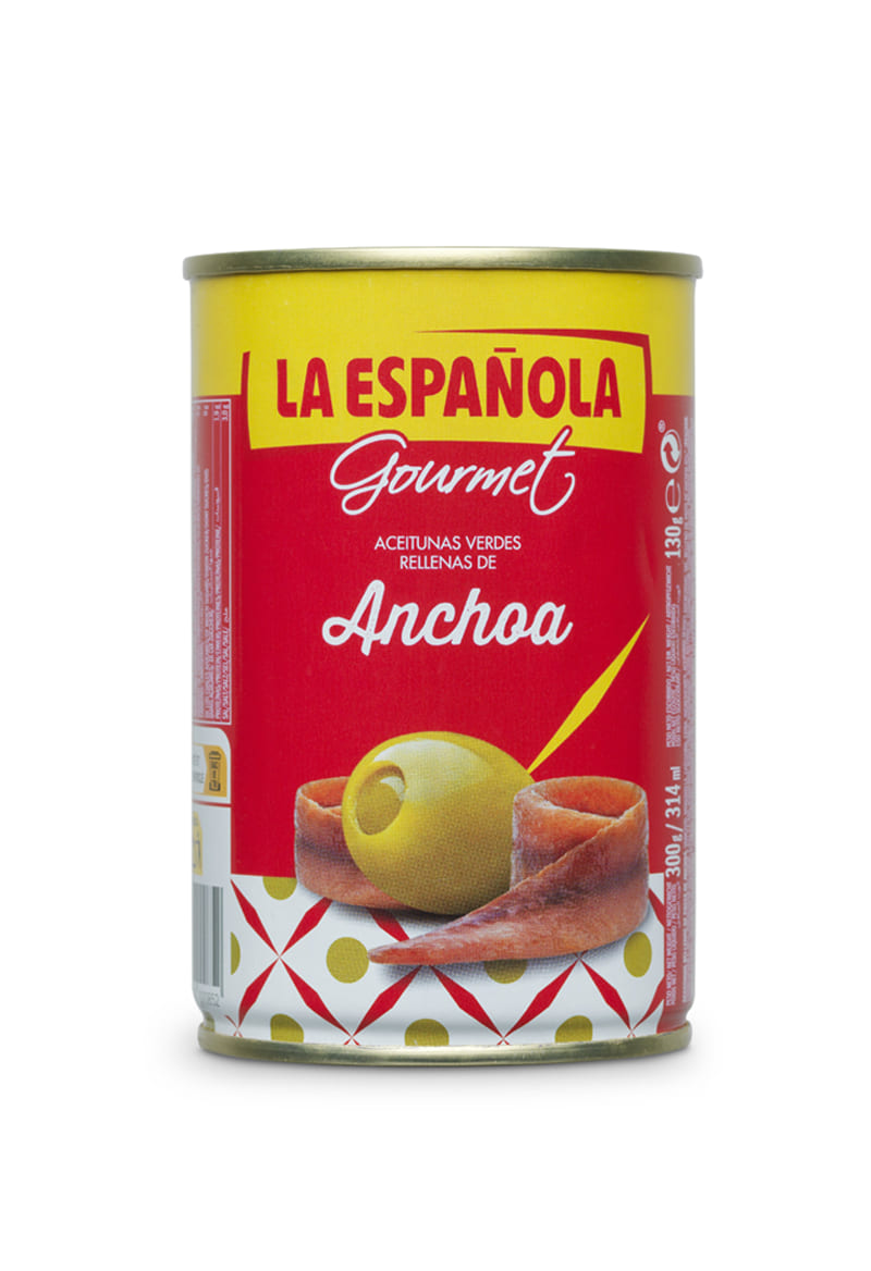 Aceitunas La Española Gourmet rellenas de Anchoa
